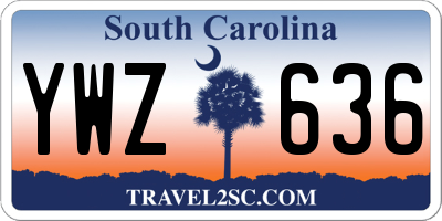 SC license plate YWZ636