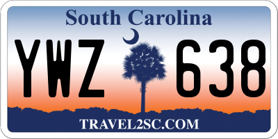 SC license plate YWZ638