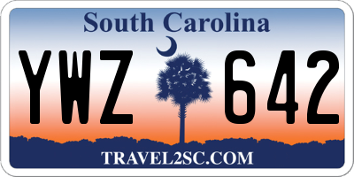 SC license plate YWZ642