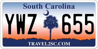 SC license plate YWZ655