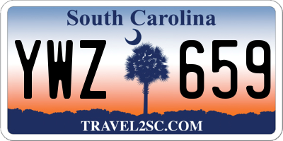 SC license plate YWZ659