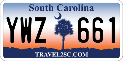 SC license plate YWZ661