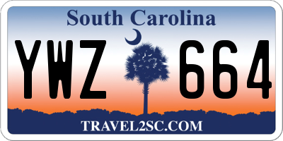 SC license plate YWZ664