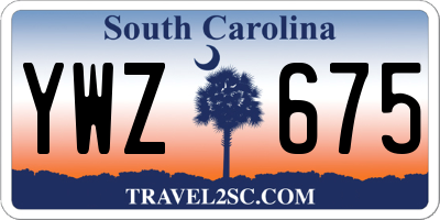 SC license plate YWZ675