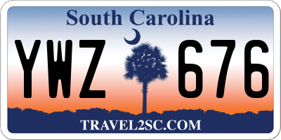 SC license plate YWZ676