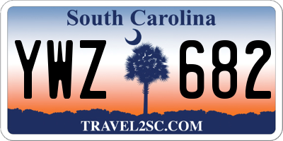 SC license plate YWZ682