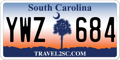 SC license plate YWZ684