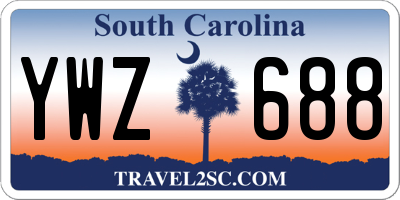 SC license plate YWZ688