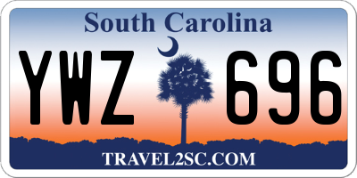 SC license plate YWZ696