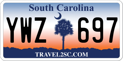 SC license plate YWZ697