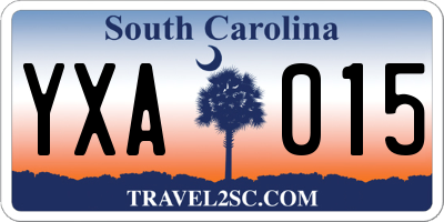 SC license plate YXA015