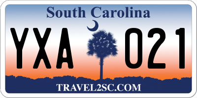 SC license plate YXA021
