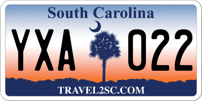 SC license plate YXA022