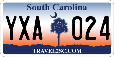 SC license plate YXA024