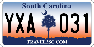 SC license plate YXA031
