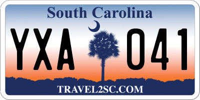 SC license plate YXA041