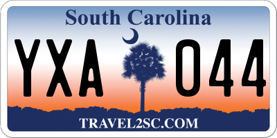 SC license plate YXA044