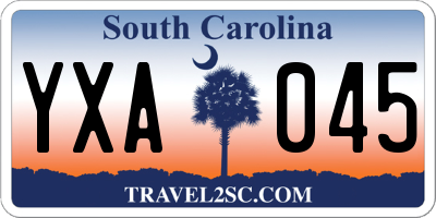 SC license plate YXA045