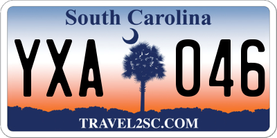 SC license plate YXA046
