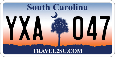 SC license plate YXA047