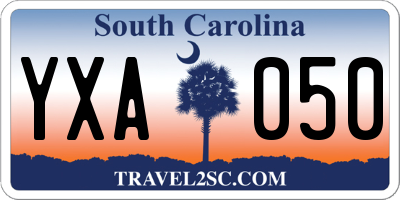 SC license plate YXA050