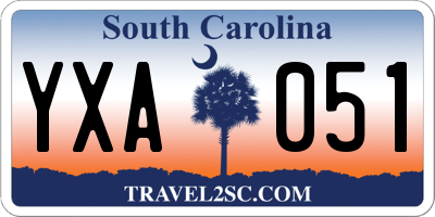 SC license plate YXA051