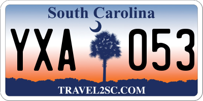 SC license plate YXA053