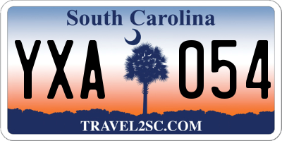 SC license plate YXA054