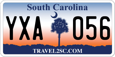 SC license plate YXA056