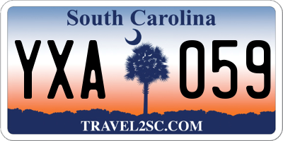 SC license plate YXA059