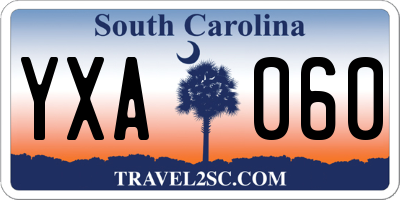 SC license plate YXA060