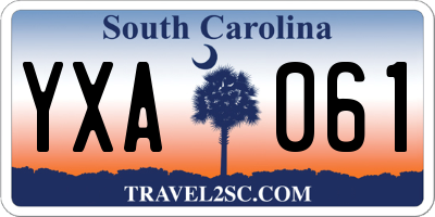 SC license plate YXA061