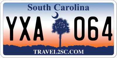 SC license plate YXA064