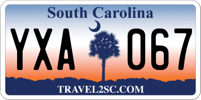 SC license plate YXA067