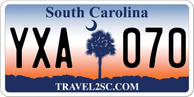 SC license plate YXA070