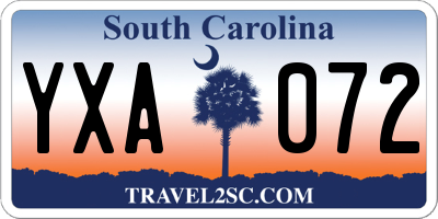 SC license plate YXA072