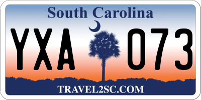 SC license plate YXA073