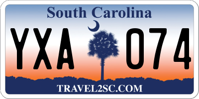 SC license plate YXA074