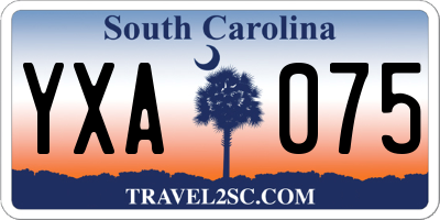 SC license plate YXA075