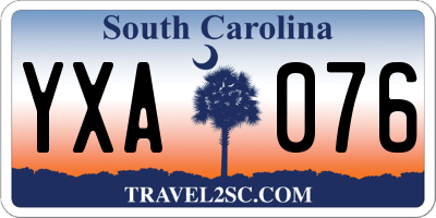 SC license plate YXA076