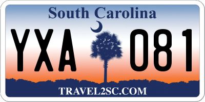 SC license plate YXA081