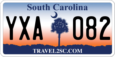 SC license plate YXA082