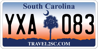 SC license plate YXA083