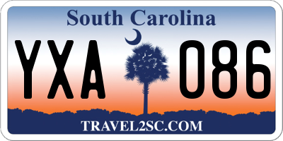 SC license plate YXA086