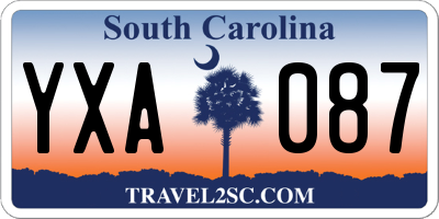 SC license plate YXA087