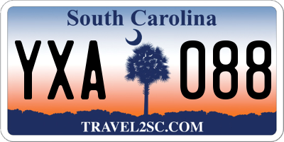 SC license plate YXA088