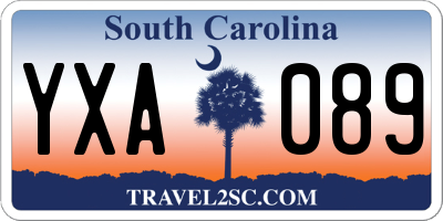 SC license plate YXA089