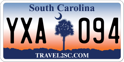 SC license plate YXA094