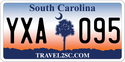 SC license plate YXA095