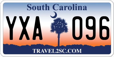 SC license plate YXA096